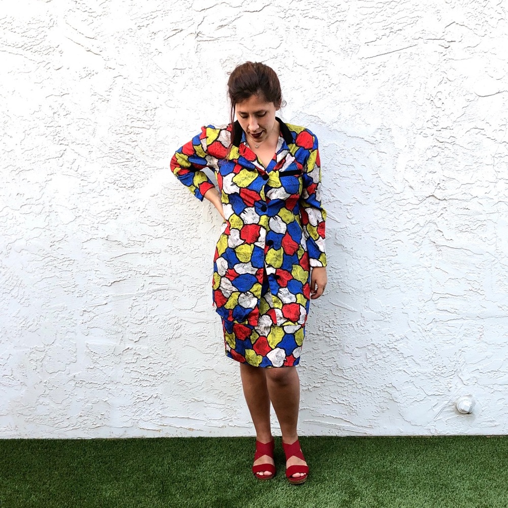 Vintage Abstract Two Piece Set - Picture 2 of 6